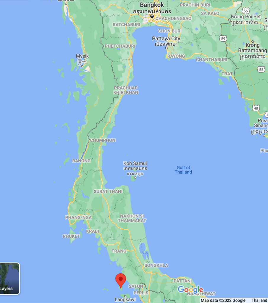 Map of Koh Tarutao 