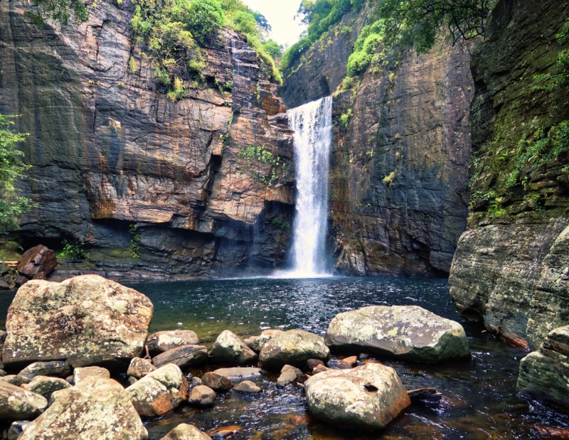 View of Duwili Ella Waterfall - One of the top things to do in Sri Lanka 