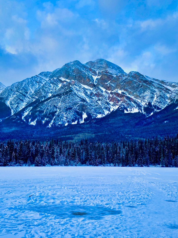 Exploring Pyramid Mountain is one of the best things to do in Jasper in Winter