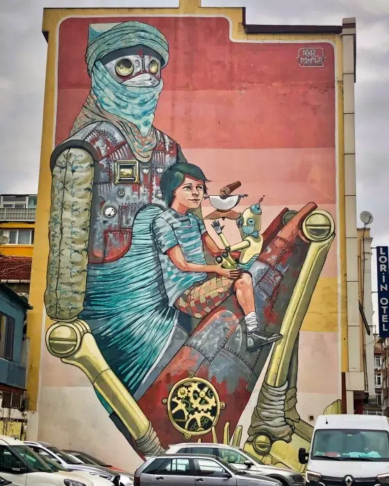 Street art in Kadikoy - One of the coolest neighbourhoods in Istanbul 