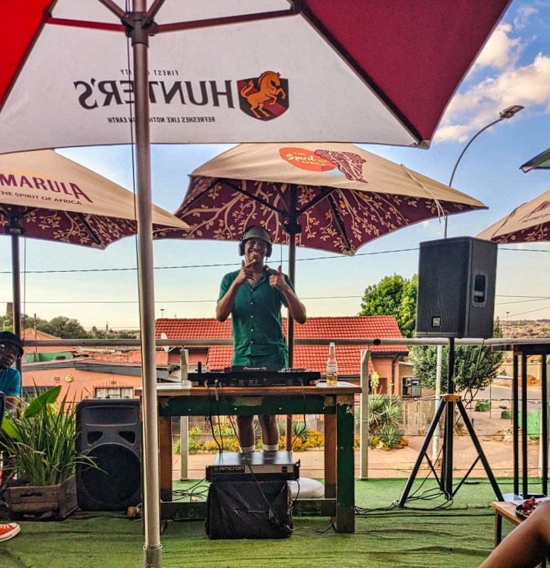 A DJ at Native Rebels Bar in Soweto, one of the coolest neighbourhoods in Johannesburg