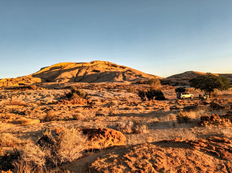 Camping at the base of Bloedkoppie, a great camping site in Namibia